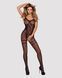 (SALE) Бодістокінг Obsessive Bodystocking F213 S/M/L, імітація мереживного боді та резинки для панчіх SO7222 фото 3