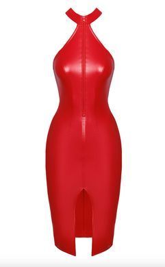 Сукня Noir Handmade F354 Red powerwetlook dress - L SX2104 фото