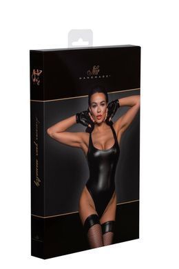 Боді з мокрим ефектом Noir Handmade F244 Powerwetlook body with high cut bottom hem, XL SX0164 фото
