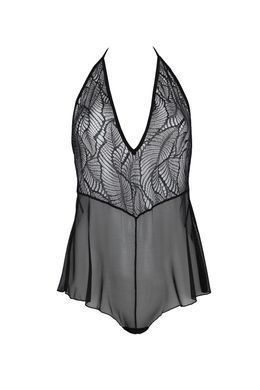 Боді Passion LEAFA BODY black, L/XL, на зав'язках, м'яка чашка, низ у вигляді шортиків SX0500 фото