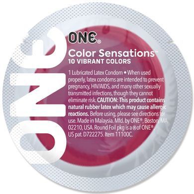 Презерватив ONE Color Sensations - ONE likes it hot (Red) 1 шт SX0770 фото
