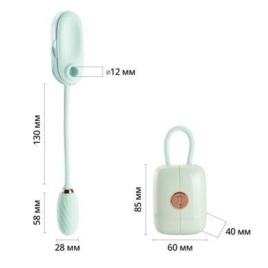 Вакуумний кліторальний стимулятор Otouch Louis Vibrate Teal з віброяйцем, у кейсі SO9429 фото