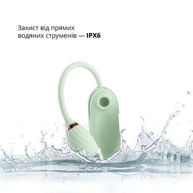 Вакуумний кліторальний стимулятор Otouch Louis Vibrate Teal з віброяйцем, у кейсі SO9429 фото