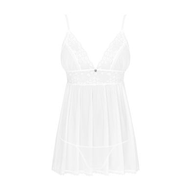Пеньюар і трусики Obsessive Heavenlly babydoll & thong M/L SO8164 фото