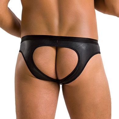 Чоловічі сліпи з вирізами Passion 041 SLIP JOE XXL/XXXL Black, екошкіра, відкриті сідниці SO7596 фото