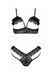 Еротичний комплект Passion DOLLY SET, L/XL, black, з відкритими чашками SO9704 фото 3
