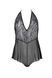 Боді Passion LEAFA BODY black, L/XL, на зав'язках, м'яка чашка, низ у вигляді шортиків SX0500 фото 3