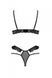 Еротичний комплект Passion DOLLY SET, L/XL, black, з відкритими чашками SO9704 фото 4