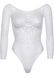Еротичне боді-бодістокінг Leg Avenue Snap crotch thong back teddy White S/M SO9133 фото 3
