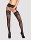 Сітчасті панчохи-стокінги з імітацією гартерів Obsessive Garter stockings S500S/M/L, чорні SO7273 фото 1