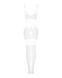 Сітчастий бодістокінг з імітацією топа та шортів Obsessive Bodystocking G330 XL/XXL, white, з доступом SO7696 фото 6