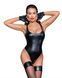 Боді з мокрим ефектом Noir Handmade F244 Powerwetlook body with high cut bottom hem, XL SX0164 фото 1
