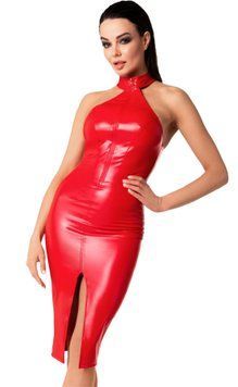 Сукня Noir Handmade F354 Red powerwetlook dress - XL SX2107 фото