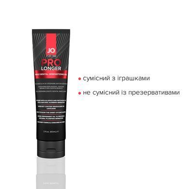 Пролонгер гель JO Prolonger Gel (60 мл) з олією перцевої м&rsquo;яти, гвоздикового перцю та пачулів SO1834 фото