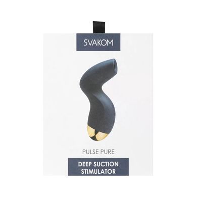 Вакуумний кліторальний стимулятор Svakom Pulse Pure Navy Blue, 5 режимів, 5 інтенсивностей у кожному SO6994 фото