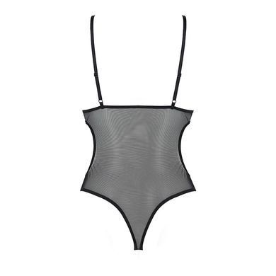 Боді з ажурним ліфом Passion CHRISTA BODY S/M, black SO5754 фото