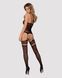 (SALE) Бодістокінг Obsessive Bodystocking F214 black S/M/L, імітація корсета та панчіх на підв&rsquo;язках SO7224 фото 5