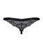 Мереживні танги з доступом Obsessive 828-THC-1 crotchless thong L/XL, чорні SO7174 фото 6