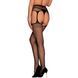 Панчохи-стокінги із сітки різного розміру Obsessive Garter stockingsS815S/M/L, чорні, імітація гарте SO7274 фото 2