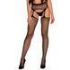 Панчохи-стокінги із сітки різного розміру Obsessive Garter stockingsS815S/M/L, чорні, імітація гарте SO7274 фото 1