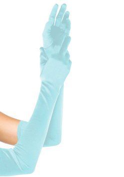 Довгі атласні рукавички Leg Avenue Extra Long Satin Gloves, One Size, світло-блакитні SO9085 фото