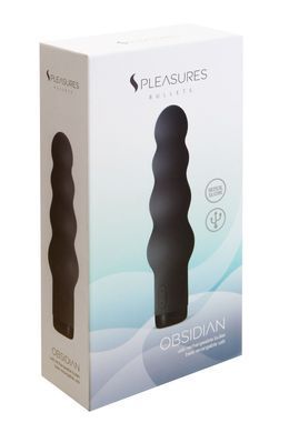 Вібратор S Pleasures Bullets Obsidian, чорний, у вигляді ряду кульок, 10 режимів, діаметр 4 см SX1603 фото