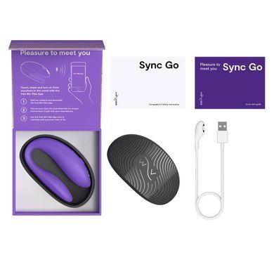 Смарт-вібратор для пар We-Vibe Sync GO Light Purple, тревел-кейс, пульт ДК SX0527 фото