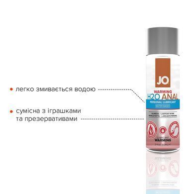 Анальна змазка JO ANAL H2O &mdash; WARMING (60 мл) розігрівальна, на водній основі SO1457 фото
