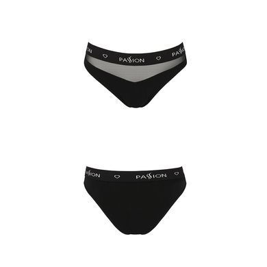 Трусики з прозорою вставкою Passion PS006 PANTIES M, black SO4232 фото