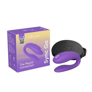Смарт-вібратор для пар We-Vibe Sync GO Light Purple, тревел-кейс, пульт ДК SX0527 фото
