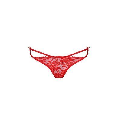 Трусики на зав'язочках з боків Passion Exclusive WARDA THONG S/M, red PS26702 фото