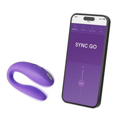 Смарт-вібратор для пар We-Vibe Sync GO Light Purple, тревел-кейс, пульт ДК SX0527 фото