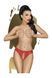 Трусики-тонг Penthouse Naughty Valentine L/XL Red, мереживо, відкритий доступ до інтимних зон SO6503 фото 1