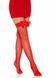 Панчохи-сітка з атласним бантиком Leg Avenue Fishnet Thigh Highs With Bow One size, Red SO7971 фото 4