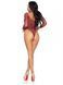 Сітчасте боді зі стразами Leg Avenue Crystalized fishnet bodysuit Burgundy One Size SO9135 фото 5