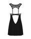 Сорочка бебі-дол з мереживом на грудях Obsessive Donna Dream babydoll XL/2XL Black, стрінги SO8632 фото 4