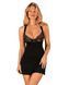 Сорочка бебі-дол з мереживом на грудях Obsessive Donna Dream babydoll XL/2XL Black, стрінги SO8632 фото 1
