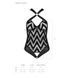 Сітчастий боді з халтером та ритмічним малюнком Passion Hima Body XXL/XXXL, black SO5348 фото 5