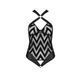 Сітчастий боді з халтером та ритмічним малюнком Passion Hima Body XXL/XXXL, black SO5348 фото 3