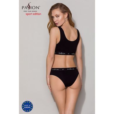 Трусики-сліпи з бавовни та еластаном Passion PS004 PANTIES L, black SO4215 фото