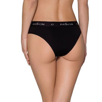 Трусики-сліпи з бавовни та еластаном Passion PS004 PANTIES L, black SO4215 фото