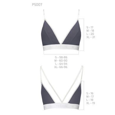 Спортивний топ з подвійними бретелями Passion PS007 TOP S, dark grey SO4265 фото