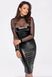 Сукня Noir Handmade F310 Sublime, L, black, міді, мокрий ефект, верх &mdash; сітка, довгий рукав SX0299 фото 1