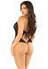 Боді Leg Avenue Lace Floral Lace Halter Teddy with Flutter Accent One Size, Black SX1755 фото 4