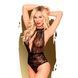Боді з глибоким декольте та високими трусиками Penthouse - Toxic Powder Black L/XL SO5306 фото 1