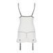 Сорочка прозора з пажами Passion ORIHIME CHEMISE S/M, white, трусики, стрепи EL16405 фото 4