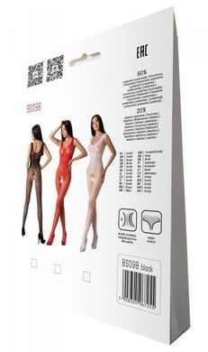Бодістокінг з крилами Passion BS098 One Size, black, середня сітка, відкритий доступ SO8935 фото