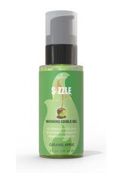 Зігрівальний масажний гель Sensuva Sizzle Lips Caramel Apple (59 мл), без цукру, їстівний SO9827 фото