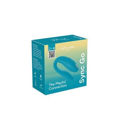 Смарт-вібратор для пар We-Vibe Sync GO Turquoise, тревел-кейс, пульт ДК SX0528 фото