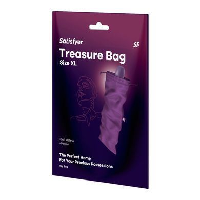 Мішечок для секс-іграшок Satisfyer Treasure Bag XL, фіолетовий, на шнурку SX0553 фото